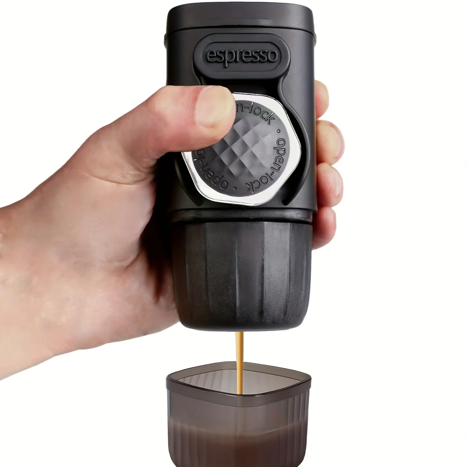 Cafetière expresso – Portable, manuelle, aucune électricité nécessaire, compacte et légère, idéale pour les voyages, la voiture, le bureau, l
