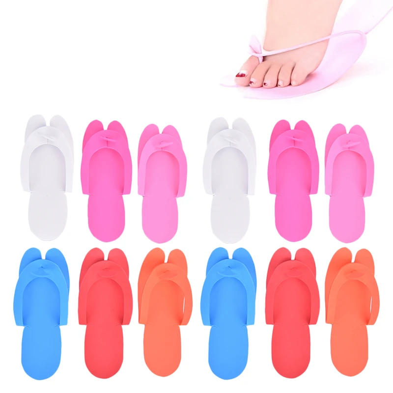 12 paia di pantofole in schiuma usa e getta a colori casuali pantofole per Pedicure per pantofole infradito per Pedicure Spa da salone