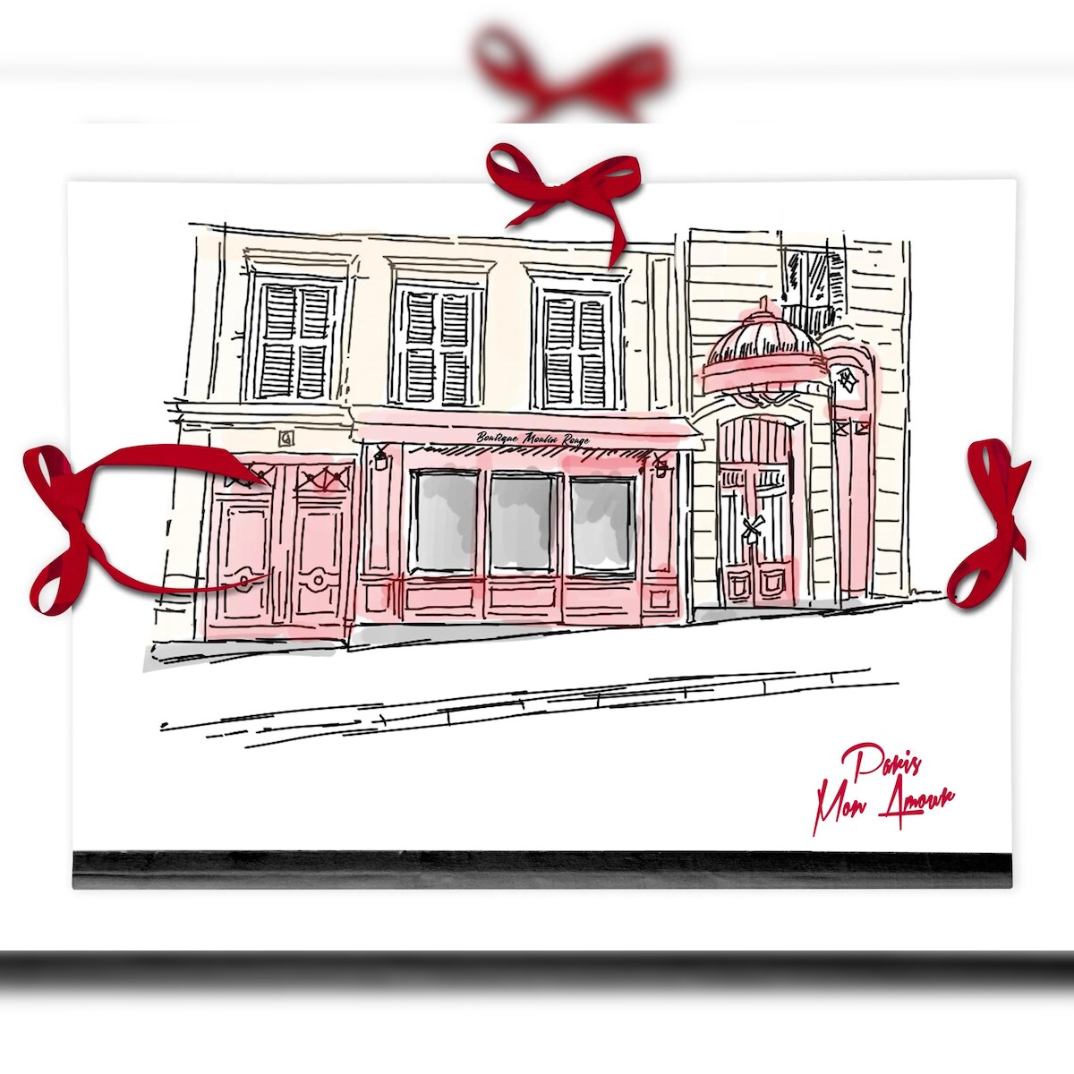Clairefontaine 5x Moulin Rouge, Zeichenmappe 28x38 cm, Verschluss mit Bändern - 812441C Image
