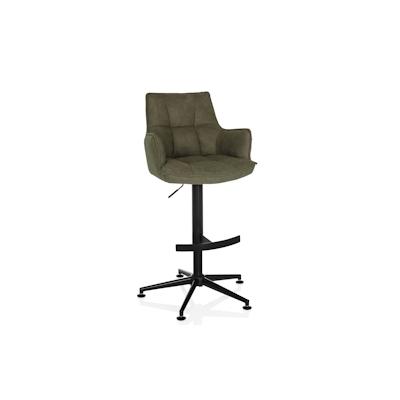 Barhocker / Barstuhl SOLAO LIFE HIGH Stoff grün hjh LIVING Image