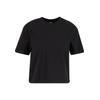 T-Shirt URBAN CLASSICS "Urban Classics Ladies Sorona Loose Fit Tee", Herren, Gr. 3XL, schwarz, 70% Baumwolle, 30% Polyester (Sorona), unifarben, casual, oversize, Rundhals, Kurzarm, Shirts