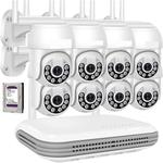 Housecurity - kit de vidéosurveillance ptz ip sans fil 4 caméras 5 mpx wifi remote 500 gb