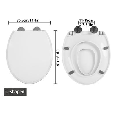 TEMU 1pc Dual-use Adult And Child Toilet Seat Cover, Thickened Slow-close Plastic Material, Comfortable Bathroom Accessory For Family Use Image