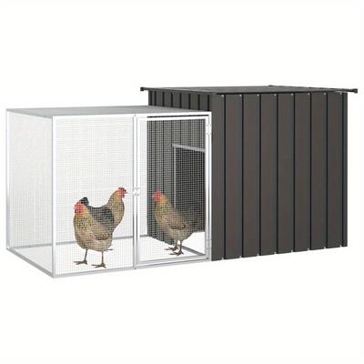 TEMU Chicken Cage 200x91x100 Cm Galvanized Steel Image