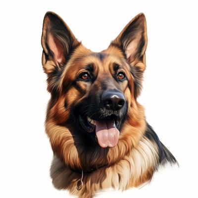 TEMU 3d Decal Sticker Of A German Shepherd, Made From Pvc Adhesive Suitable For Cars, Motorcycles, Helmets, Laptops, And Water Bottles; A Realistic Dog Sticker For Surfaces. Image