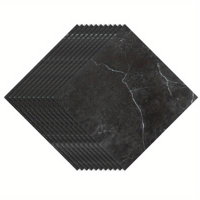 TEMU 10-50 Pieces Pvc Imitation Marble Floor Stickers, Self-adhesive Wall Stickers, Waterproof Bathroom Living Room Fashion Decoration Stickers, 30 * 30 Cm Image