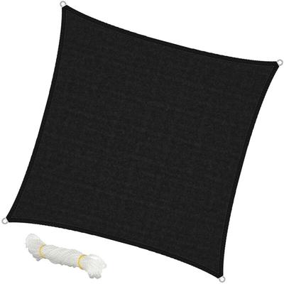 Sonnensegel Sonnenschutz 3,6x3,6 m Quadrat Anthrazit 100% hdpe uv Schutz wasserabweisend Image