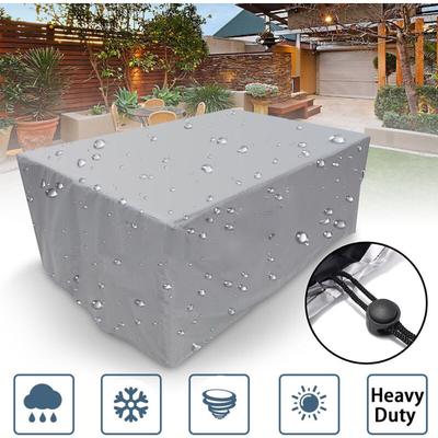Rechteckige Schutzhülle für Gartenmöbel, Polyester, wasserdicht, staubdicht, UV-beständig, für Image