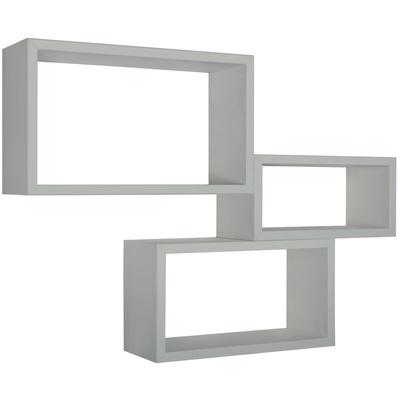 Sanitec - Rechteckiger 3er set wandregal mod. Trittico farbe steingrau Image