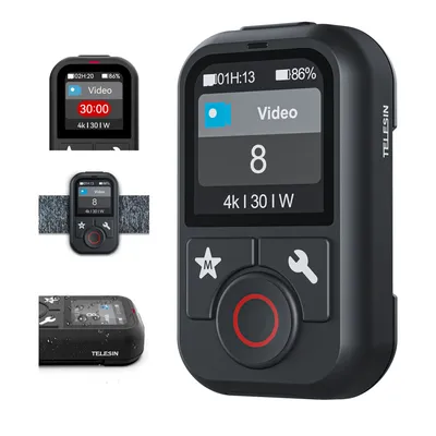 Smart Action Camera Remote Controls Waterproof Type-C Rechargeable Sports Camera Controller for GoPro Hero 13/12/11/10/9/8/MAX