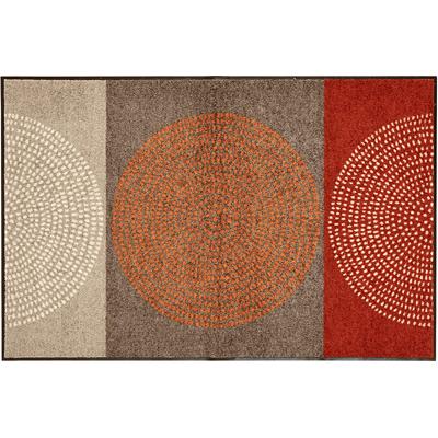 Fußmatte SALONLOEWE Gr. 2, rot (rot, braun), B:50cm H:7mm L:75cm, Polyamid, Kunstfaser, Teppiche Image