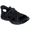 Sandale SKECHERS "REVOLTED SS-MERRICK", Herren, Gr. 43, schwarz, Textil, Lederimitat, sportlich, Schuhe, Trekkingsandale, Outdoorschuh mit Heel Pillow Funktion