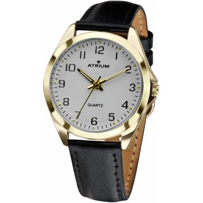 Quarzuhr ATRIUM, schwarz (schwarz, goldfarben), Armbanduhren, Damen, Armbanduhr, Damenuhr, Leuchtzeiger Image