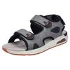 Sandale RIEKER, Herren, Gr. 42, grau (grau, schwarz), Lederimitat, Textil, sportlich, Schuhe, Trekkingsandale, Outdoorsandale, Sommerschuh mit Klettverschlüssen