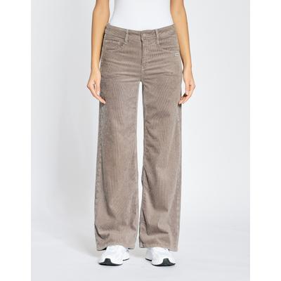 Stoffhose GANG "GANG Hosen Wide Fit 94AMELIE WIDE", Damen, Gr. 31, Normalgrößen, grau (light taupe), 47% Lyocell, 41% Baumwolle, 11% Polyester, 1% Elasthan, Hosen Image