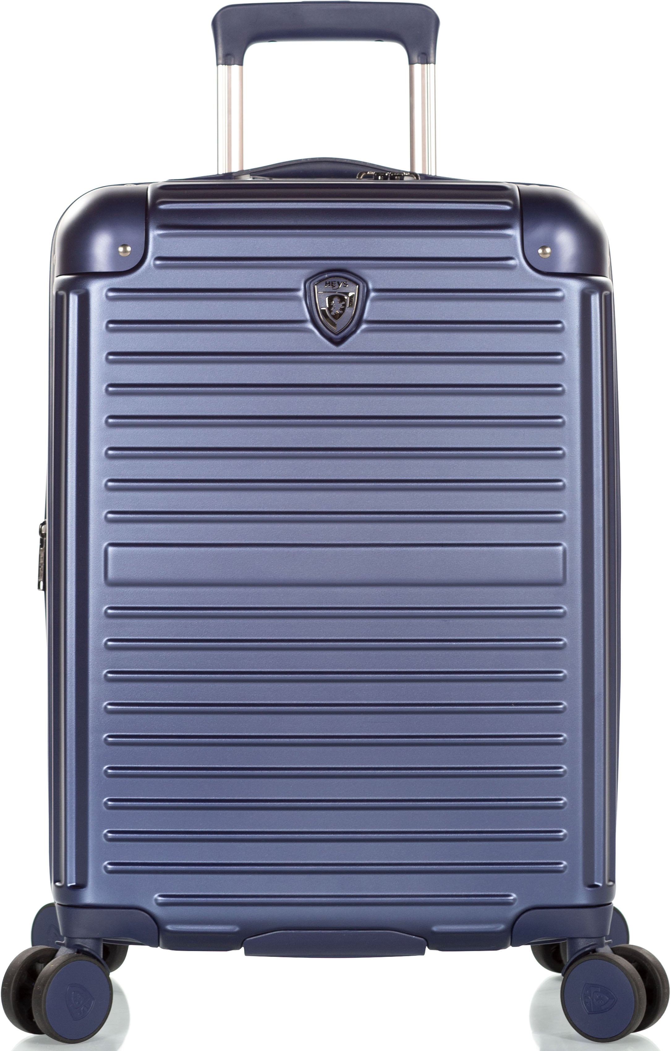 Hartschalen-Trolley HEYS "Cruze, verschiedene Größen und Farben", Gr. B/H/T: 37cm x 53cm x 22cm 40, blau (navy blau), Polycarbonat, festlich, Koffer, Heys x Joachim Llambi Reisegepäck TSA Schloss Volumenerweiterung Image