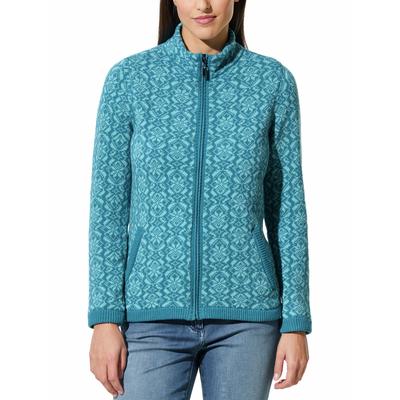Walbusch Damen Strick-Jacke Stern Hellblau gemustert Image