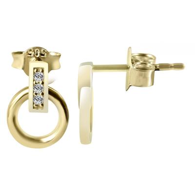 Paar Ohrhänger ADELIA´S "Neuheit 2025 - Damen Ohrstecker aus Gold 585 und Zirkonia", gold, Ohrringe, Damen, Damen, Gelbgold 585 Image