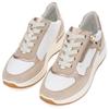 Keilsneaker ARA "GARDA", Damen, Gr. 3,5 (36), beige (hellbeige, weiß), Veloursleder, Glattleder, kontrastfarbene Details, sportlich, Schuhe, Plateausneaker, Keilsneaker mit Wechselfußbett in H-Weite, Topseller