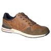 Sneaker MUSTANG SHOES, Herren, Gr. 47, braun (braun, taupe), Lederimitat, Textil, kontrastfarbene Details, casual, Schuhe, Freizeitschuh, Schnürschuh mit Außenreißverschluss
