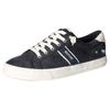 Slip-On Sneaker MUSTANG SHOES, Herren, Gr. 47, blau (navy, weiß), Lederimitat, sportlich, Schuhe, mit stylischem Seitenstreifen, Freizeitschuh, Halbschuh, Schnürschuh