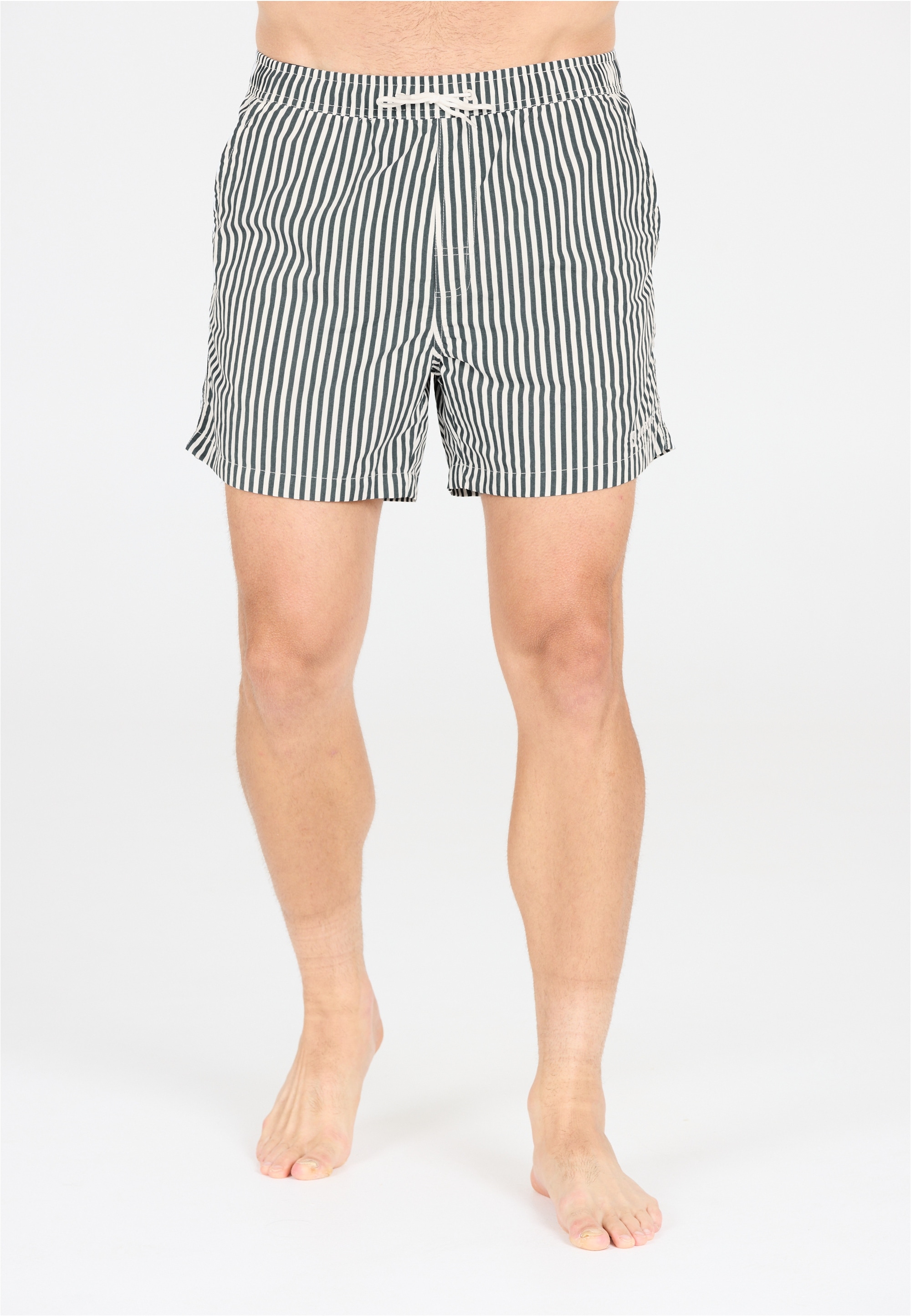 Badeshorts VIRTUS "Cullen", Herren, Gr. S, EURO-Größen, grün (dunkelgrün, weiß), Polyamid, gestreift, Badehosen, aus atmungsaktivem Material Image