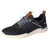 Slip-On Sneaker MUSTANG SHOES, Herren, Gr. 42, blau (navy), Textil, Lederimitat, kontrastfarbene Details, casual, Schuhe, Schlupfschuh, Slipper mit weichem Schaftrand