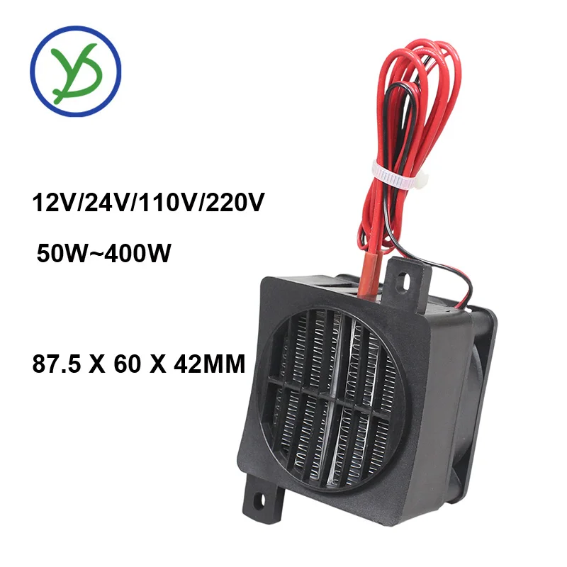 12 ~ 220 V 50 W ~ 400 W Inkubator PTC Heizung Mit Lüfter PTC Elektrische Heizelement 12 V 24 V 48 V 110 V 220 V Keramik Thermostat Heizung Image
