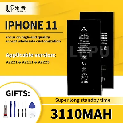 Original iPhone 11 3110 mAh Battery Replacement Bateria with Free Tools Mobile High quality iphone 11 Battery A2221 A2111 A2223