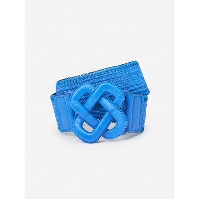 J.McLaughlin Women's Vida Grasscloth Belt Navy, Size Medium/Large
