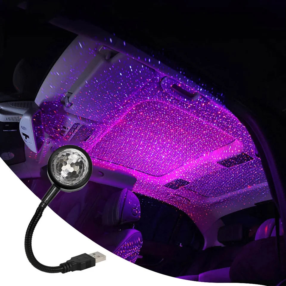 Geführtes Sternenhimmel Nachtlicht Usb Stern Dekoratives 1-Farben-Auto-Planetarium und justierbare Projektor-Projektions-Atmosphäre Romantisch