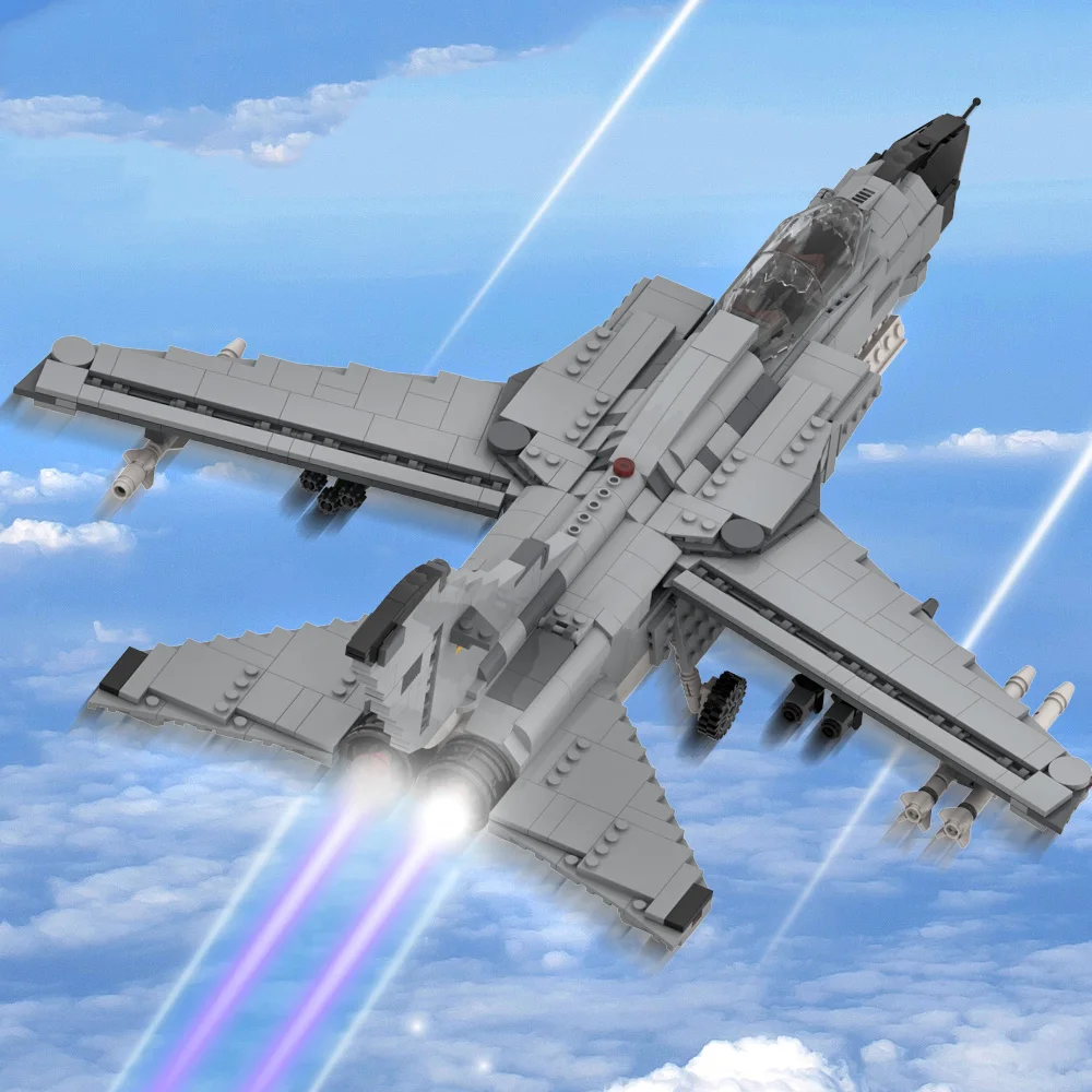 MOC Panavia TORNADO 1:32 Minifigur Maßstab Modell Bausteine Militär Bomber Kampfjet Puzzle Ziegel Spielzeug Geschenk Image