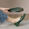 Damen-Schuhe mit quadratischer Zehenpartie, niedrige Absätze, einfarbig, Retro, lässig, flache Schuhe, Größen 33–43, heiße Verkäufe, MARY JANES-High-Heels-Schuhe für Damen, 2