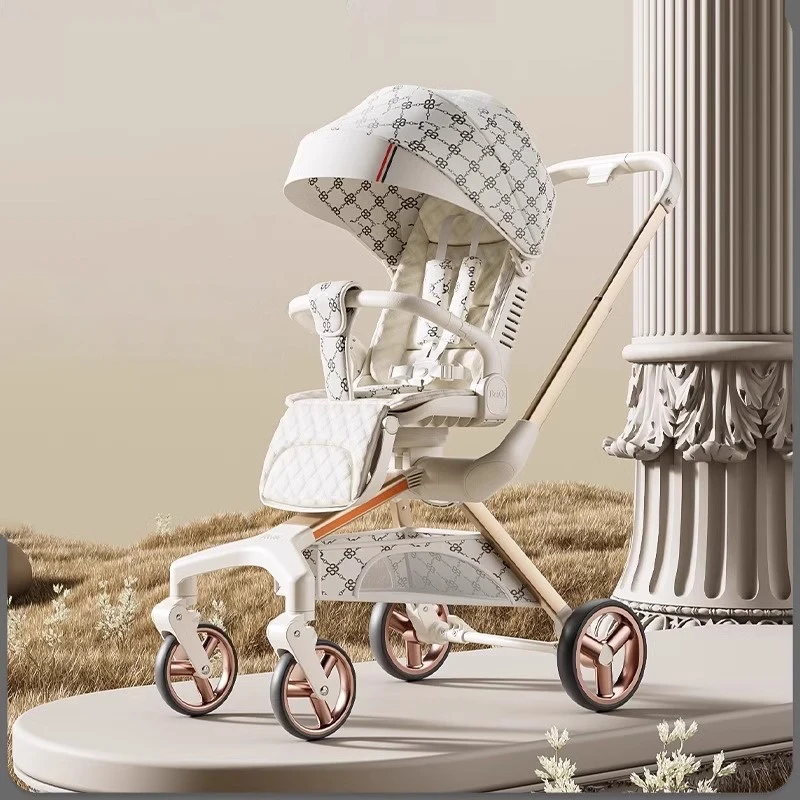 Baby-Buggy, leichter Kinderwagen, zusammenklappbar, Zwei-Wege-Kinderwagen zum Sitzen und Liegen, hohe Landschaft, Kinder-Kinderwagen