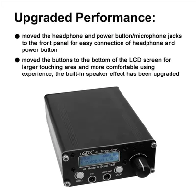 HEIßER USDR USDX + Plus V2 8-Band SDR Transceiver HF SSB QRP LCD mit Display Lautsprecher Mikrofon Image