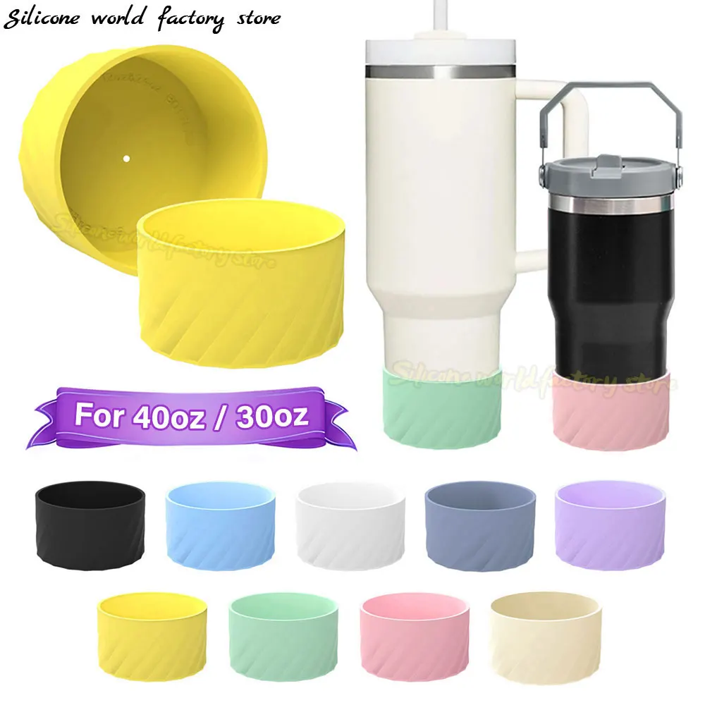 SW 7,5/7 cm Silikon-Cup-Unterseite für Stanley 40 Unzen/30 Unzen Tumbler Quencher Adventure für IceFlow Flip-Strohhalm-Wasserflaschenhülle Image
