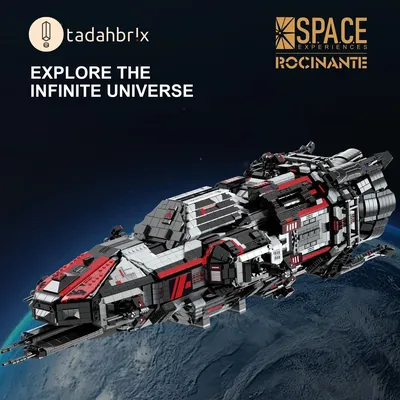 6395PCS Krieg Rocinante Schlachtschiff Modell Bausteine Raum Rakete Raumschiff Ziegel Desktop Image