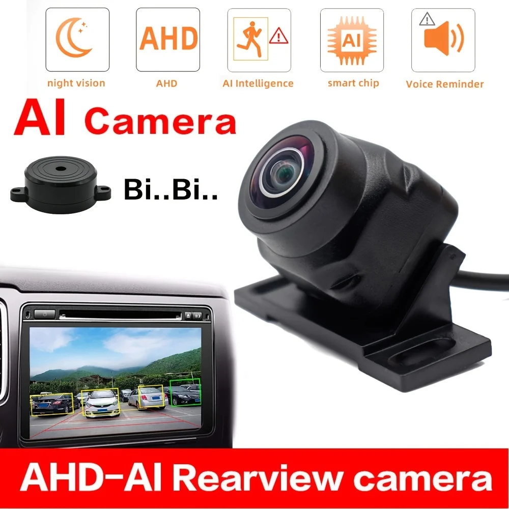 170 ° Weitwinkel-Fischobjektiv, Vollfarb-Nachtsicht, BSD- und ADAS-Warnungen, Rückfahrkamera vorne/hinten/links/rechts mit Summeralarm Image