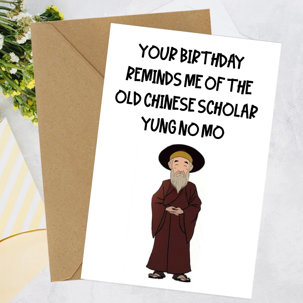 1 Stück Grußkarte mit Umschlag – lustige Karten für Sie oder Ihn – urkomische Geburtstagskarten, Jubiläumskarten für Freund Image