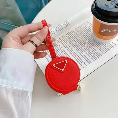Design Luxus kreisförmige Leder-Headset-Tasche für Airpod Pro Schutzhülle Image