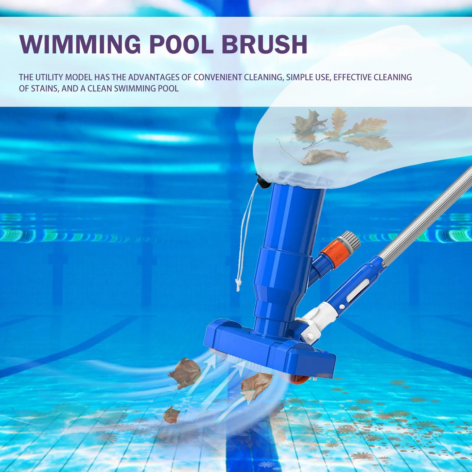Brosse Portable aspirateur de piscine aspirateur à main télescopique pôle piscine aspirateur utile Durable piscine Jet nettoyeur étangs