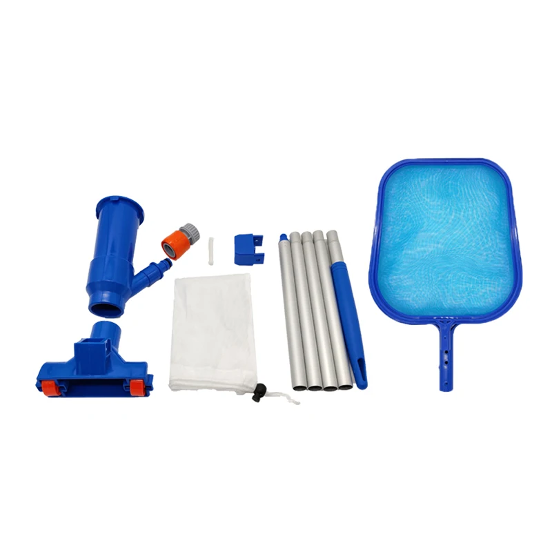 Ensemble de filet de nettoyage de piscine, brosse de nettoyage en profondeur, poignée, tête d'aspiration sous vide pour piscine avec prise américaine