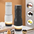 Macchina da caffè portatile 3 in1 Macchina per caffè espresso manuale con acqua calda/fredda per capsule e pressa manuale macinata Brewer escursionismo Viaggi