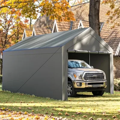 10x20ft Heavy Duty Portable Garage, Car Port with Storage Shed, Car Canopy with Removable All-Season