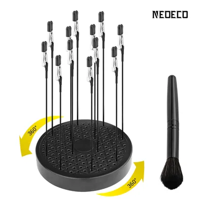 360 Degree Rotation Model Painting Stand Base Holder with 12 Pack Model Painting Alligator Clip