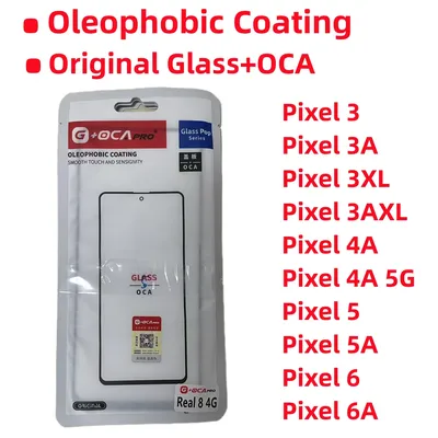 10x(Oleophobic Coating) Screen Touch Glass+OCA For Google Pixel 3 3A AXL 4 4XL 4A 5G 5 5A 6 6A 7A 7