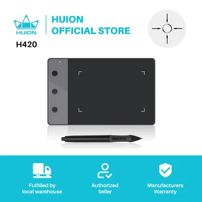 New HUION H420 Graphics Tablets 4" x 2.23" Professional Signature Digital Pen Tablets USB Art