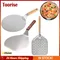 10/12/13 inch Pizza Peel Aluminium Alloy Pizza Shovel with Handle Non-Stick Perforated Pizza Shovel