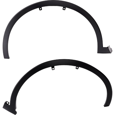 JC Whitney Fender Flares Plastic Black, Front, Driver & Passenger Side, 1-year unlimited-mileage warranty SET-RT22130063