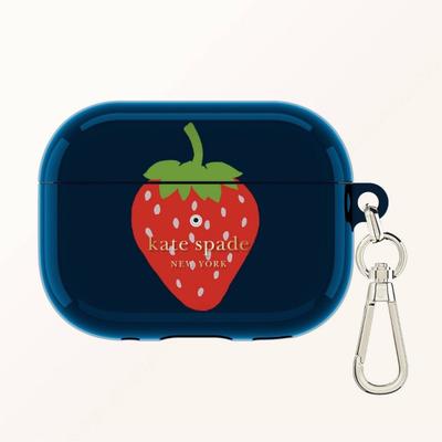 Kate Spade Cell Phones & Accessories | Kate Spade X Target Collab Air Pod Holder/Charger - Nib - Navy Blue/ Strawberry | Color: Blue/Red | Size: Os